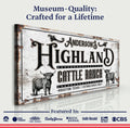 Personalized Highland Cattle Ranch Sign II by Tailored Canvases