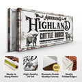 Personalized Highland Cattle Ranch Sign II by Tailored Canvases