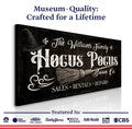 Personalized Hocus Pocus Broom Co. Wall Sign by Tailored Canvases