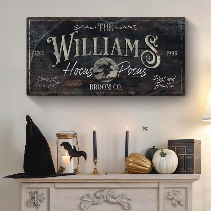 Personalized Hocus Pocus Halloween Sign II by Tailored Canvases