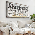 Personalized Horse Ranch Sign II by Tailored Canvases