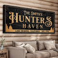 Personalized Hunters Haven Family Sign by Tailored Canvases