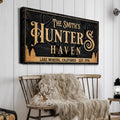 Personalized Hunters Haven Family Sign by Tailored Canvases