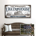 Personalized Lake House Sign II by Tailored Canvases