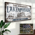 Personalized Lake House Sign II by Tailored Canvases