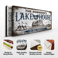 Personalized Lake House Sign II by Tailored Canvases