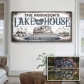 Personalized Lake House Sign II by Tailored Canvases