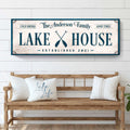 Personalized Lake House Sign IV by Tailored Canvases