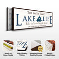 Personalized Lake Life Sign by Tailored Canvases