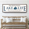 Personalized Lake Life Sign by Tailored Canvases