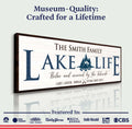 Personalized Lake Life Sign by Tailored Canvases