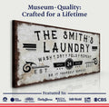 Personalized Laundry Room Sign by Tailored Canvases