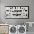 Personalized Laundry Room Sign by Tailored Canvases