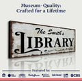Personalized Library Sign III by Tailored Canvases