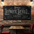 Personalized Lower Level Sign by Tailored Canvases