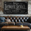 Personalized Lower Level Sign by Tailored Canvases