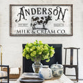 Personalized Milk & Cream Co Sign by Tailored Canvases