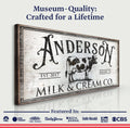 Personalized Milk & Cream Co Sign by Tailored Canvases