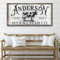 Personalized Milk & Cream Co Sign by Tailored Canvases