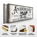Personalized Milk & Cream Co Sign by Tailored Canvases