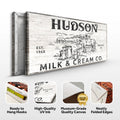 Personalized Milk & Cream Co Sign II by Tailored Canvases