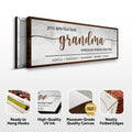 Personalized Mothers Day Gift for Grandma Sign II by Tailored Canvases