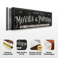 Personalized Movies & Popcorn Sign II by Tailored Canvases