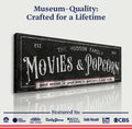 Personalized Movies & Popcorn Sign II by Tailored Canvases