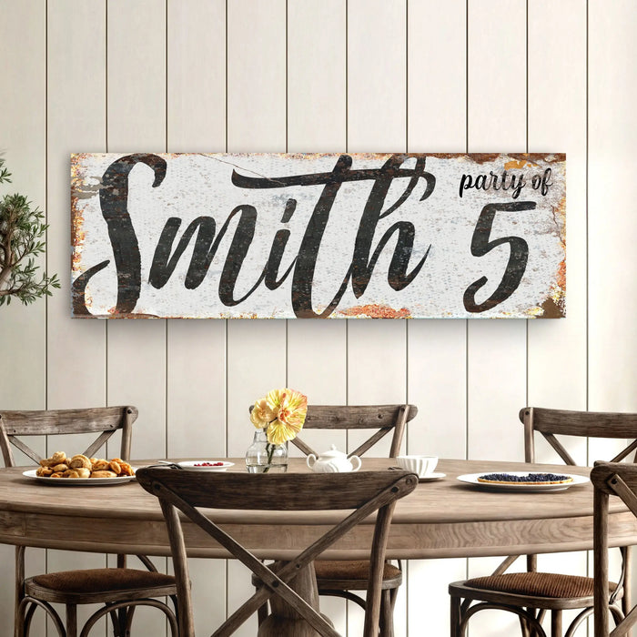 Personalized Party of Family Sign II by Tailored Canvases