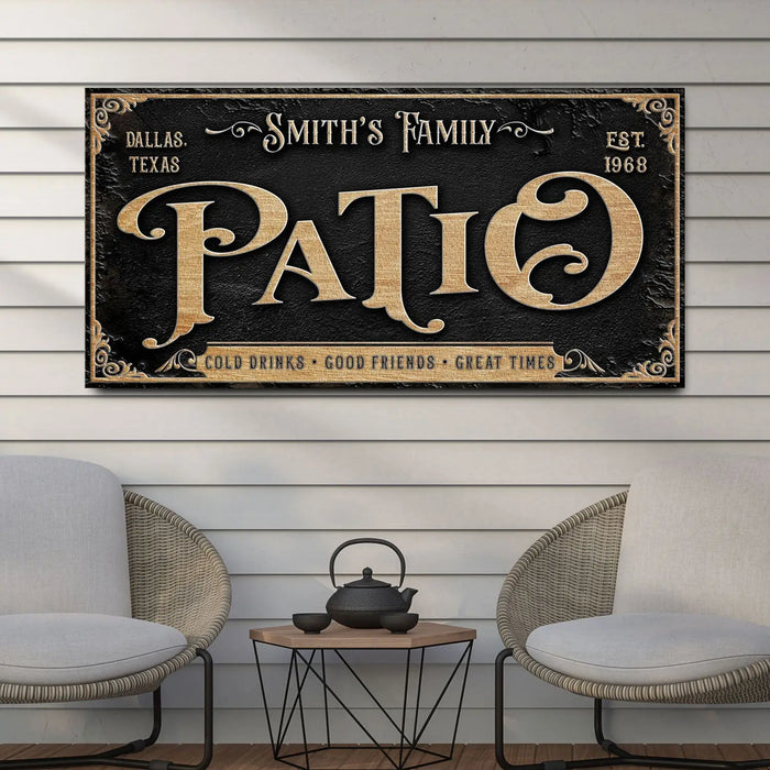 Personalized Patio Sign II by Tailored Canvases