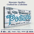 Personalized Pool Party Sign by Tailored Canvases