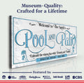 Personalized Pool & Patio Sign by Tailored Canvases