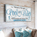 Personalized Pool & Patio Sign by Tailored Canvases