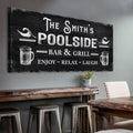 Personalized Poolside Bar And Grill Sign III by Tailored Canvases
