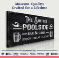 Personalized Poolside Bar And Grill Sign III by Tailored Canvases