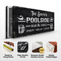 Personalized Poolside Bar And Grill Sign III by Tailored Canvases