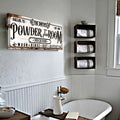 Personalized Powder Room Sign II by Tailored Canvases
