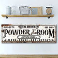 Personalized Powder Room Sign II by Tailored Canvases
