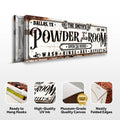Personalized Powder Room Sign II by Tailored Canvases