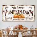 Personalized Pumpkin Farm Sign by Tailored Canvases