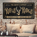 Personalized Rifle Ridge Family Sign by Tailored Canvases