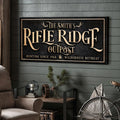 Personalized Rifle Ridge Outpost Family Sign by Tailored Canvases