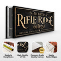 Personalized Rifle Ridge Outpost Family Sign by Tailored Canvases