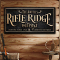 Personalized Rifle Ridge Outpost Family Sign by Tailored Canvases