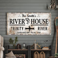 Personalized River House Sign II by Tailored Canvases