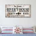 Personalized River House Sign II by Tailored Canvases