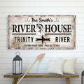 Personalized River House Sign II by Tailored Canvases
