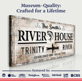 Personalized River House Sign II by Tailored Canvases
