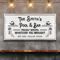 Personalized Rustic Pool And Bar Sign III by Tailored Canvases
