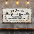 Personalized Rustic Pool Sign by Tailored Canvases